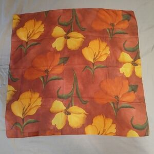 Vintage Italian Floral Poppy Scarf